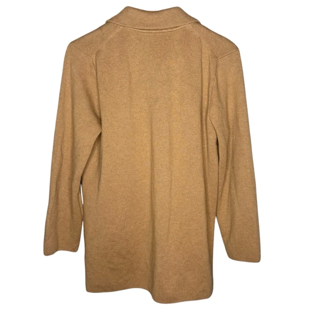 J. Crew Cecile Sweater Blazer Jacket Camel brown merino Wool Blend women’s small - Picture 3 of 6